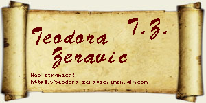 Teodora Žeravić vizit kartica